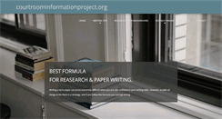Desktop Screenshot of courtroominformationproject.org